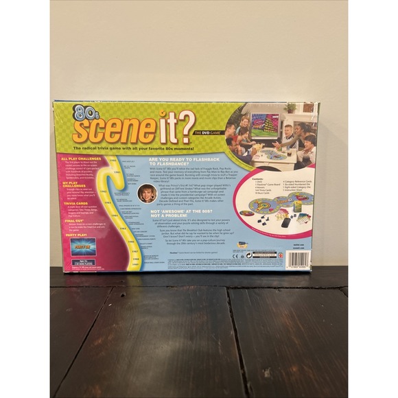 80's Scene It Board Game DVD Trivia Mattel NEW Factory SEALED 1980's - Picture 2 of 2